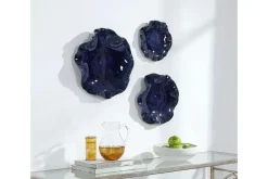 Mor Furniture Wall Art & Accents|Abella Ceramic Wall Art In Blue, Set Of 3