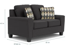 Mor Furniture Loveseats|Abinger Loveseat In Smoke
