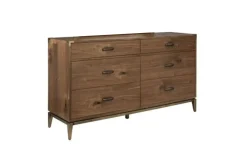 Mor Furniture Bedroom Sets|Adler Panel Bed, Dresser, Mirror & Nightstand In Natural Walnut, Full