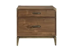 Mor Furniture Bedroom Sets|Adler Panel Bed, Dresser, Mirror & Nightstand In Natural Walnut, Full
