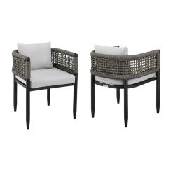 Mor Furniture Outdoor Dining Chairs|Alegria Outdoor Side Chair In Light Gray, Set Of 2