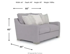 Mor Furniture Loveseats|Alice Loveseat In Bellevue Platinum