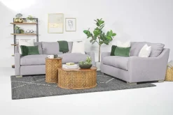 Mor Furniture Living Room Sets|Alice Sofa & Loveseat In Bellevue Platinum
