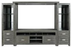 Mor Furniture Tv Stands|Entertainment Centers|Altamonte 4 Piece Entertainment Center In Gray, 70 Inch