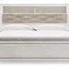 Mor Furniture Beds|Altyra Bookcase Bed In Pearl White, Queen