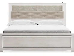 Mor Furniture Beds|Altyra Bookcase Bed In Pearl White, Queen