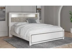 Mor Furniture Beds|Altyra Bookcase Bed In Pearl White, Queen