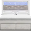 Mor Furniture Storage Beds|Beds|Altyra Bookcase Bed W/ Storage In Pearl White, Queen