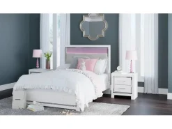 Mor Furniture Beds|Altyra Panel Bed In Pearl White, Twin