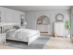 Mor Furniture Beds|Altyra Panel Bed In Pearl White, Twin