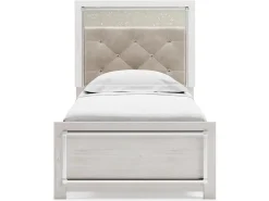 Mor Furniture Beds|Altyra Panel Bed In Pearl White, Twin
