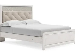 Mor Furniture Beds|Altyra Panel Bed In Pearl White, Twin