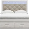 Mor Furniture Storage Beds|Beds|Altyra Panel Bed W/ Storage In Pearl White, Queen