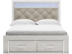 Mor Furniture Storage Beds|Beds|Altyra Panel Bed W/ Storage In Pearl White, Queen