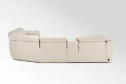 Mor Furniture Reclining Sectionals|Sectionals|Amara 6 Piece 2 Power Sectional W/ 2 Power Armless Recliner In Tasmin Granite