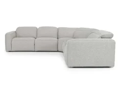 Mor Furniture Reclining Sectionals|Sectionals|Amara 6 Piece 2 Power Sectional W/ 2 Power Armless Recliner In Tasmin Granite