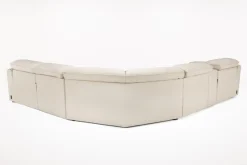 Mor Furniture Reclining Sectionals|Sectionals|Amara 6 Piece 2 Power Sectional W/ 2 Power Armless Recliner In Tasmin Granite