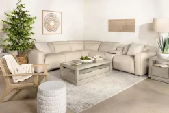 Mor Furniture Reclining Sectionals|Sectionals|Amara 6 Piece 2 Power Sectional In Tasmin Granite