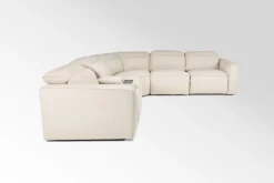 Mor Furniture Reclining Sectionals|Sectionals|Amara 6 Piece 2 Power Sectional In Tasmin Granite