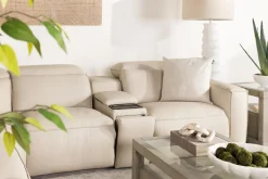 Mor Furniture Reclining Sectionals|Sectionals|Amara 6 Piece 2 Power Sectional In Tasmin Granite