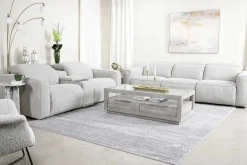 Mor Furniture Loveseats|Reclining Loveseats|Amara 2 Power Console Loveseat In Tasmin Granite