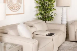Mor Furniture Loveseats|Reclining Loveseats|Amara 2 Power Console Loveseat In Tasmin Granite