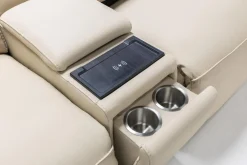 Mor Furniture Loveseats|Reclining Loveseats|Amara 2 Power Console Loveseat In Tasmin Granite