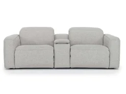 Mor Furniture Loveseats|Reclining Loveseats|Amara 2 Power Console Loveseat In Tasmin Granite