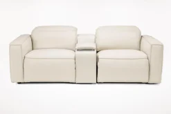 Mor Furniture Loveseats|Reclining Loveseats|Amara 2 Power Console Loveseat In Tasmin Granite
