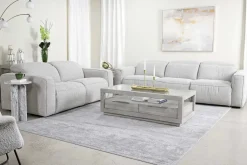 Mor Furniture Reclining Loveseats|Reclining Sofas|Amara 2 Power Loveseat In Tasmin Granite