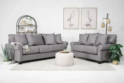 Mor Furniture Loveseats|Amelia Crypton Performance Loveseat In Nomad Snow, Down
