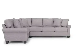 Mor Furniture Sectionals|Amelia Crypton Performance Tux Sofa Sectional In , Left Facing Nomad Slate