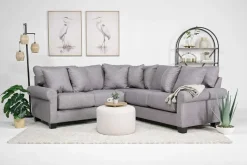 Mor Furniture Sectionals|Amelia Crypton Performance Tux Loveseat Sectional In , Left Facing Nomad Slate