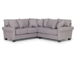 Mor Furniture Sectionals|Amelia Crypton Performance Tux Loveseat Sectional In , Left Facing Nomad Slate