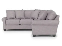 Mor Furniture Sectionals|Amelia Crypton Performance Tux Loveseat Sectional In , Left Facing Nomad Slate