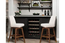 Mor Furniture Barstools|Amelia Swivel Bar Height Stool In Beige