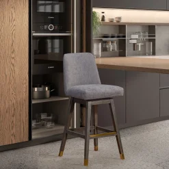 Mor Furniture Barstools|Amelia Swivel Barstool In Mocha