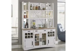 Mor Furniture Sideboards, Buffets & Hutches|Americana Buffet & Hutch In Cotton