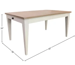 Mor Furniture Seating For 6|Dining Room Sets|Americana Dining Table & 6 Upholstered Chairs In Brown/White