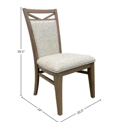 Mor Furniture Seating For 6|Dining Room Sets|Americana Dining Table & 6 Upholstered Chairs In Brown/White
