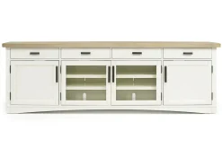 Mor Furniture Media Consoles & Hutches|Tv Stands|Americana Media Console In Gray, 63 Inch Blue