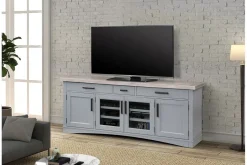 Mor Furniture Media Consoles & Hutches|Tv Stands|Americana Media Console In Gray, 63 Inch Blue