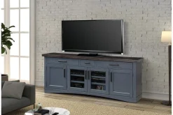 Mor Furniture Media Consoles & Hutches|Tv Stands|Americana Media Console In Gray, 63 Inch Blue