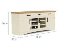 Mor Furniture Media Consoles & Hutches|Tv Stands|Americana Media Console In Gray, 63 Inch Blue