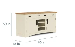 Mor Furniture Media Consoles & Hutches|Tv Stands|Americana Media Console In Gray, 63 Inch Blue