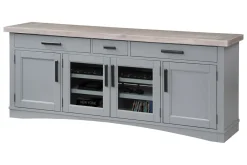 Mor Furniture Media Consoles & Hutches|Tv Stands|Americana Media Console In Gray, 63 Inch Blue