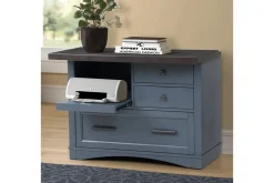 Mor Furniture File Cabinets|Americana Power File Cabinet In Gray Blue