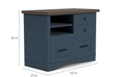 Mor Furniture File Cabinets|Americana Power File Cabinet In Gray Blue