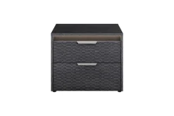 Mor Furniture Bedroom Sets|Amy Upholstered Bed W/ Storage, Dresser, Mirror & Nightstand In Dark Oak, Queen