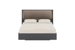 Mor Furniture Storage Beds|Upholstered Beds|Amy Upholstered Panel Bed W/ Storage In Dark Oak, Queen